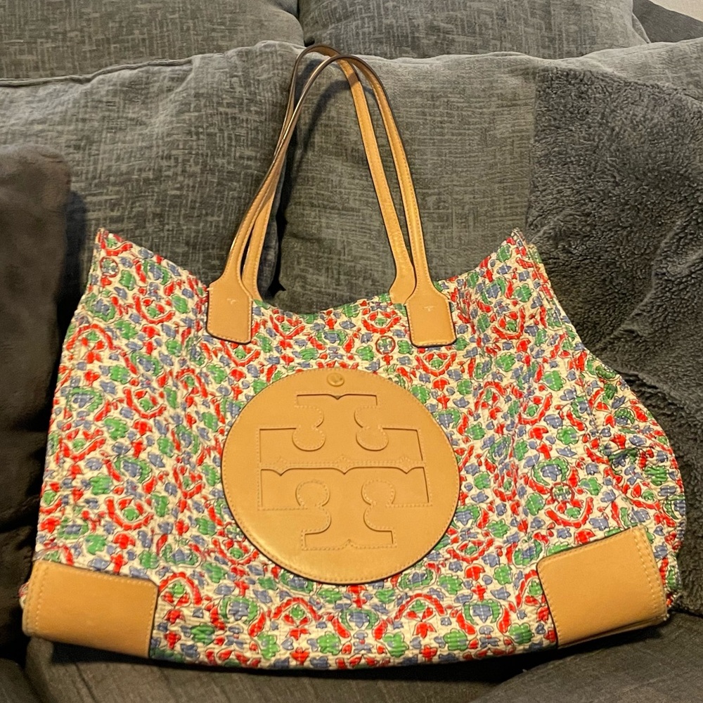 Tory Burch Ella Floral Quilt Tote